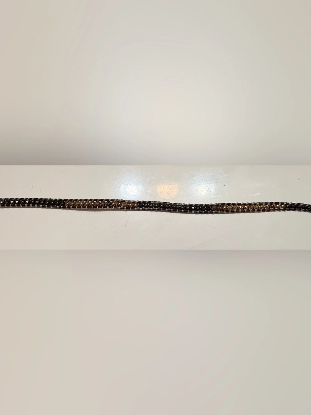 Bella Ryann beaded leather wrap bracelet/choker necklace